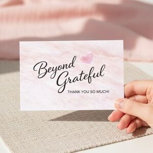 Beyond Grateful Thank You Cards | 50 pcs | Elegant Small Business Inserts